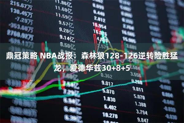 鼎冠策略 NBA战报：森林狼128-126逆转险胜猛龙，爱德华兹30+8+5