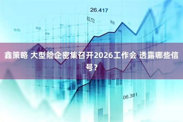 鑫策略 大型险企密集召开2026工作会 透露哪些信号？