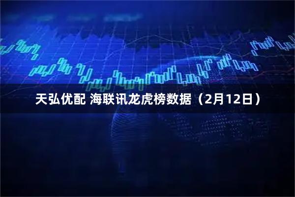 天弘优配 海联讯龙虎榜数据（2月12日）