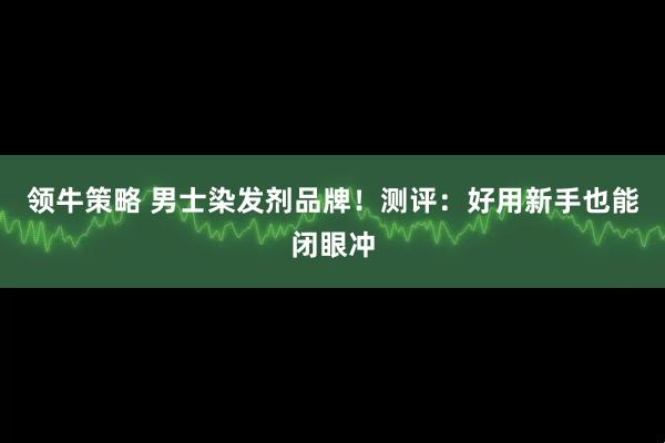 领牛策略 男士染发剂品牌！测评：好用新手也能闭眼冲